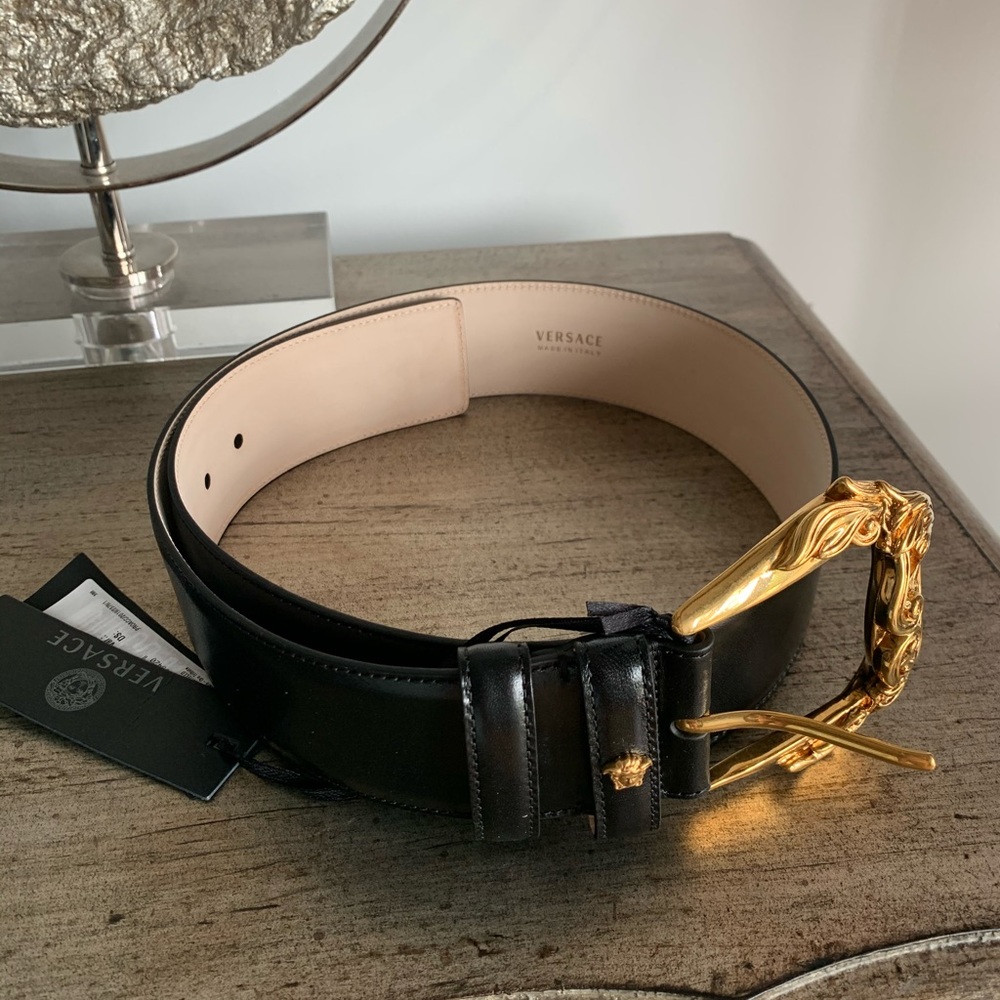 Versace Cintura Vitello Leather Belt - Picture 12 of 16